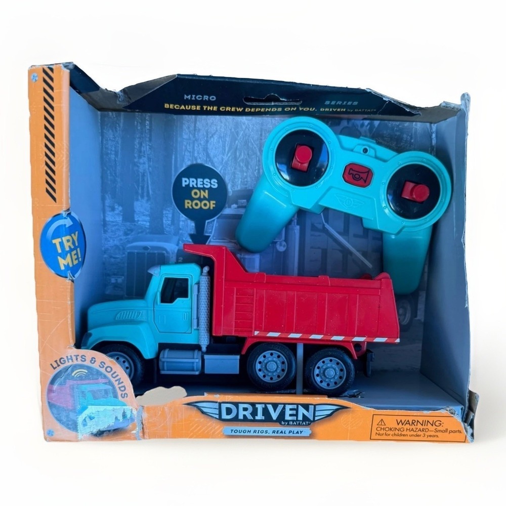 Driven by Battat Micro Series Remote Control Dump Truck with Lights & Sounds - Picture 9 of 16